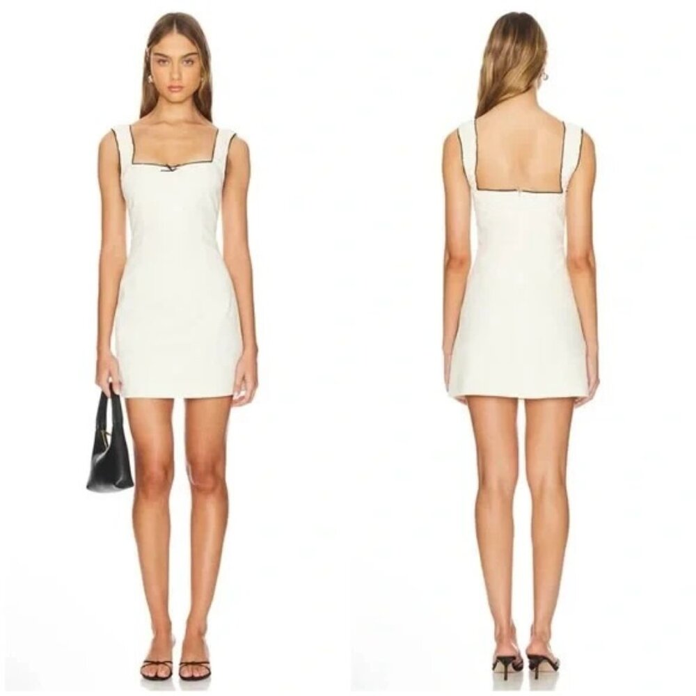 New Revolve LIONESS Fortune Mini Dress Milkmaid Ivory XXL Cotton Eyelet